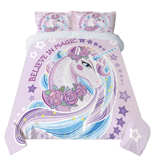 Pink Princess Unicorn Bed Set